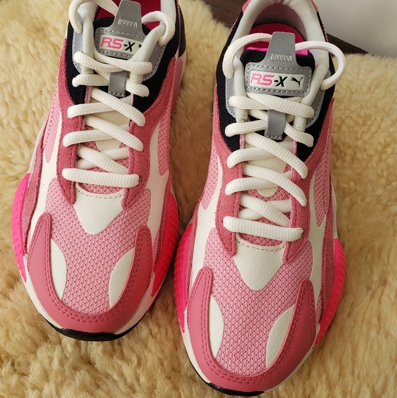 RS-X3 Puzzle Sneaker in Rapture Rose/Peony/Whisper - Picture 3 of 6